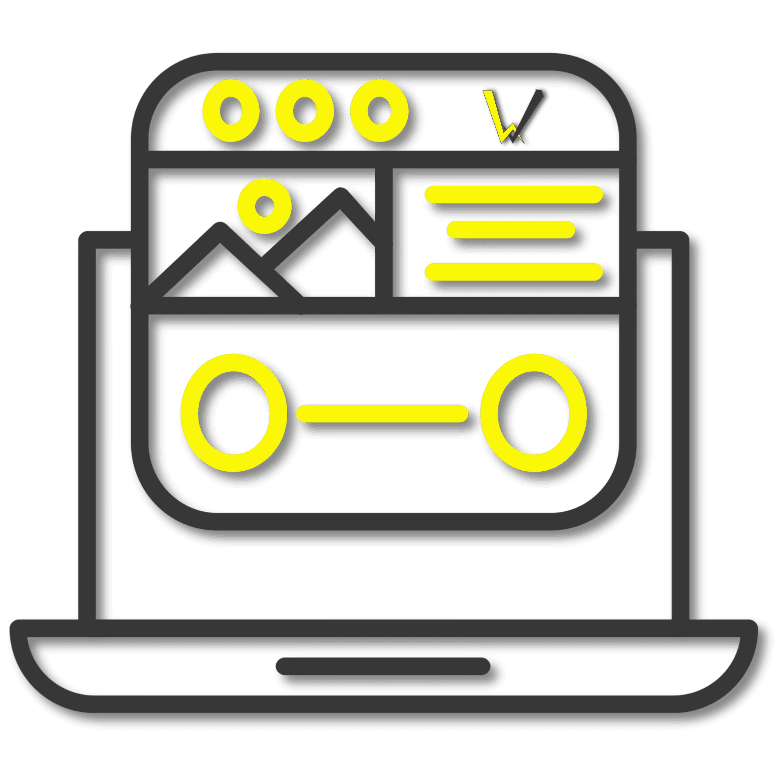 Illustration d’une page web représentant une solution mono-page.
